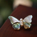 Iridescent Wings: Abalone Butterfly Brooch