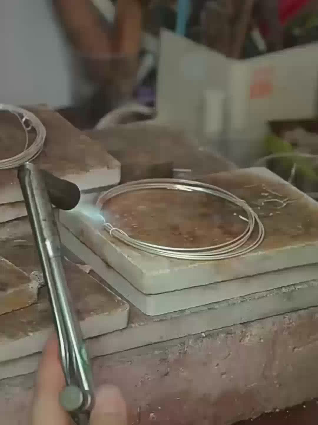 Jinherit Moon Phases silver filigree open ring making process video, highlighting handmade 999 fine silver work, delicate openwork detail, and moon phase-inspired form.